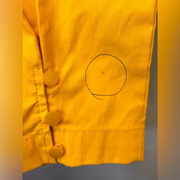 Levi’s Junie Mutton Sleeve Cotton Blend Blouse In Old Gold Size X-LARGE - Picture 4 of 11